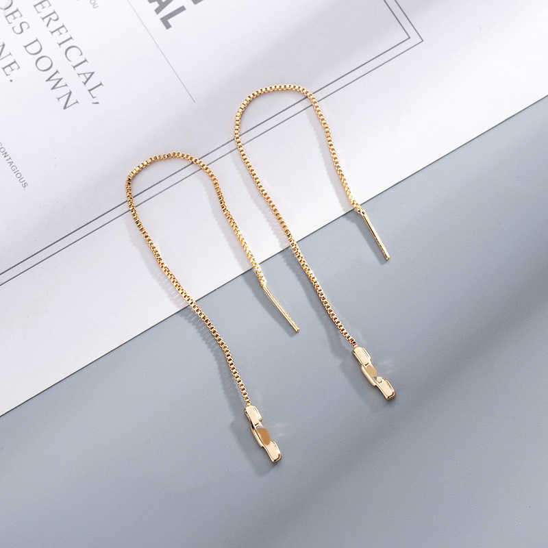 Bijoux de luxe de haute qualité, à la mode, pour Double même nouveau produit, lien pour aimer, longue chaîne d'oreille sans trace, 95% de réduction, 2023