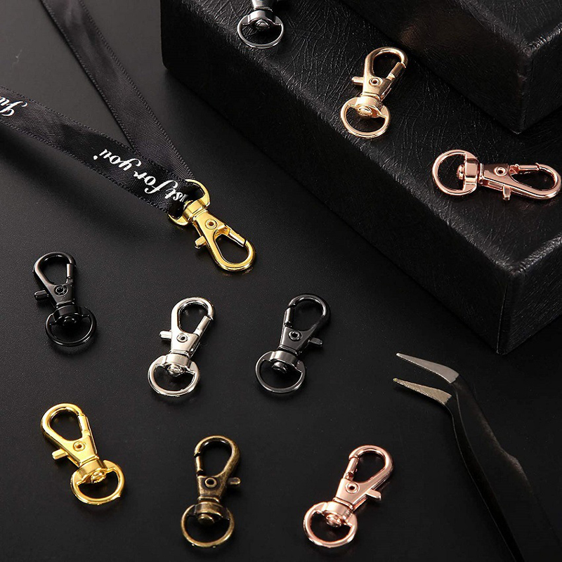 DHLHangers Swivel Karabijn Haken Sleutelhanger Split Key Ring Connector voor Tas Riem Hond Kettingen DIY Sieraden Maken Bevindingen