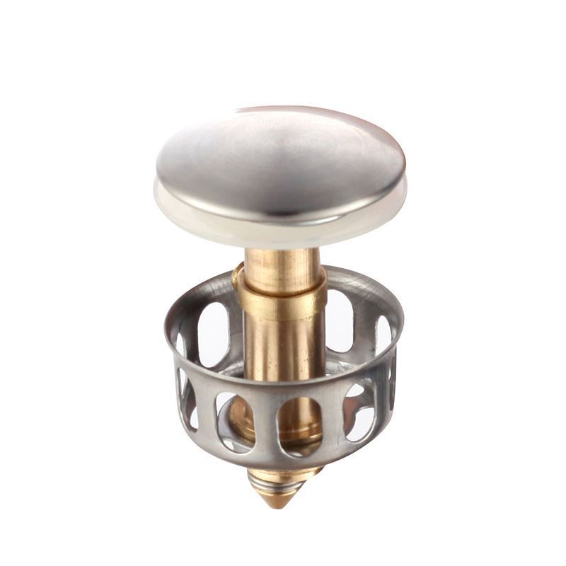 Drains Copper core washbasin drainer spring core washbasin water plug filter press type all copper drainer fittings