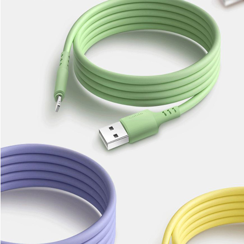 SAMSUNG S10 S20 S20 HUAWEI REDMI MOBLIE PHONE CHALGER TYPEC CABLE USB C用ソフトリキッドシリコンケーブル3AマイクロUSBタイプC