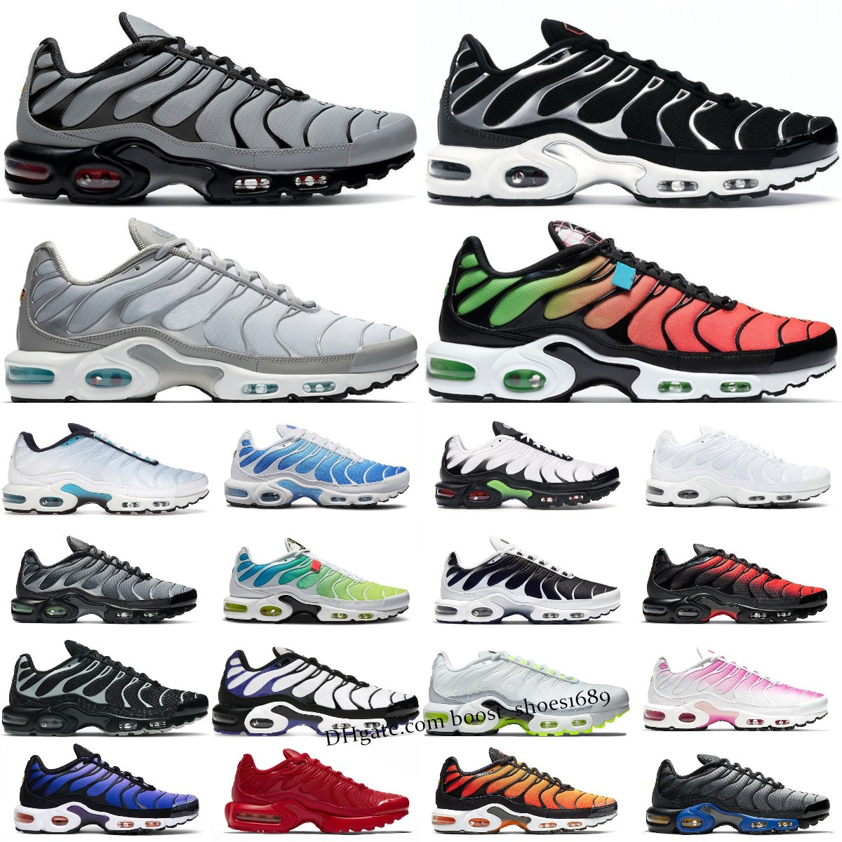 TN Plus Trainers para hombres TNS Running Zapatos Blancos Black Anthracite Blue Red Dusk Atlanta Universidad Gold Bullet Women Breathable Sports Sports 36-46