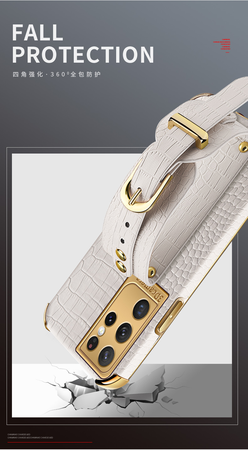Étuis en cuir PU motif Alligator pour iphone X XS XR Max 11 12 13 14 Plus, housse avec bracelet et béquille, étui antichoc