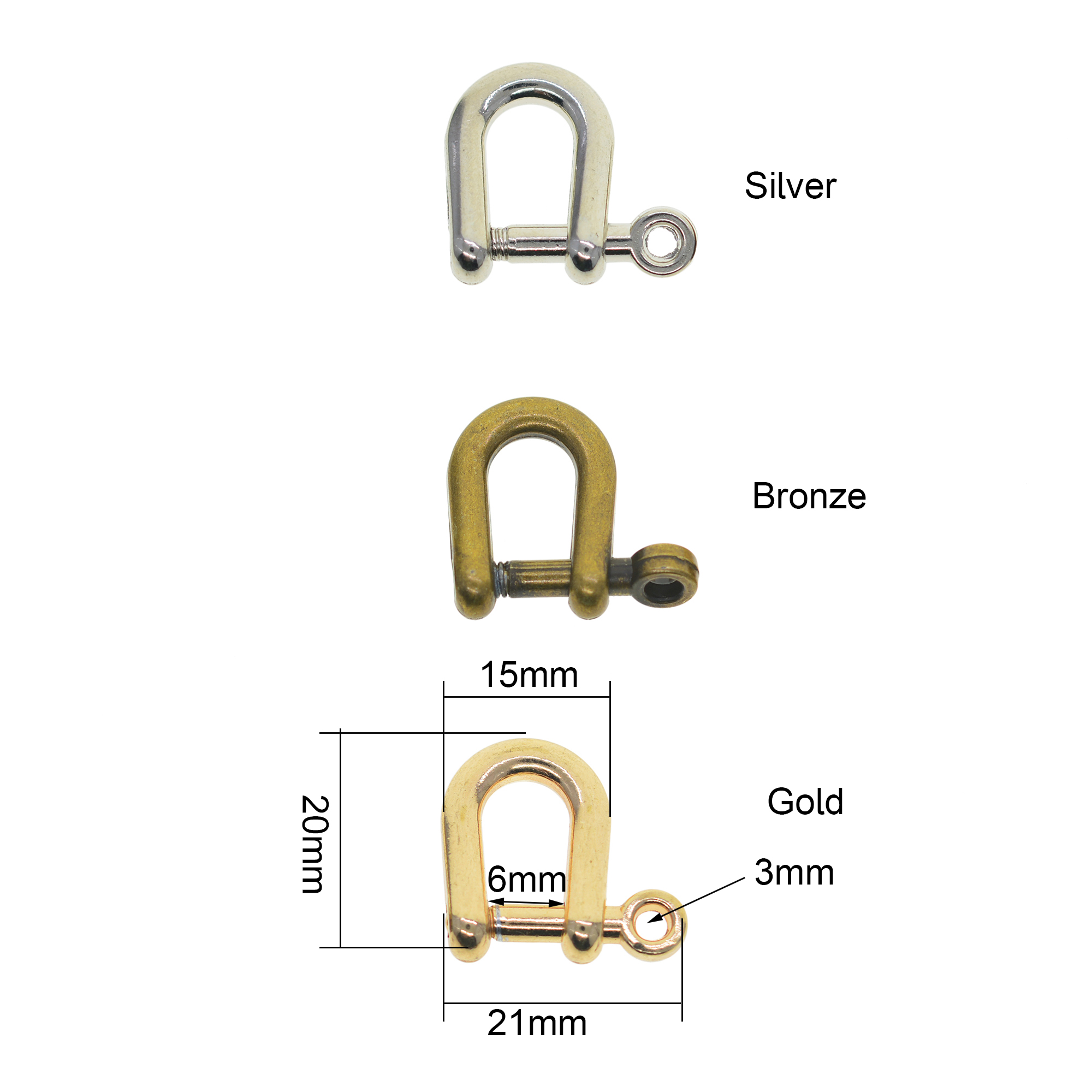 Tecla anéis cores variadas de cor pequena de 6 mm de alora pino de falha u enganch