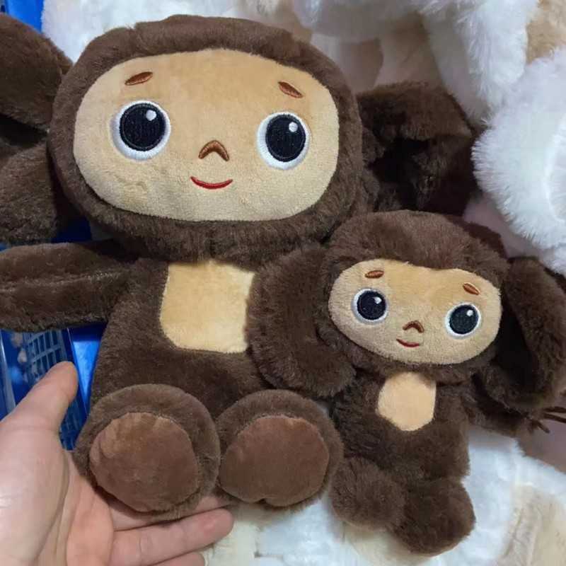 Uppstoppade plyschdjur 2023 Ryssland Film Cheburashka Monkey Plyschleksak 20cm/30cm Sömn babyleksaker för barn Barn PresentJ230308