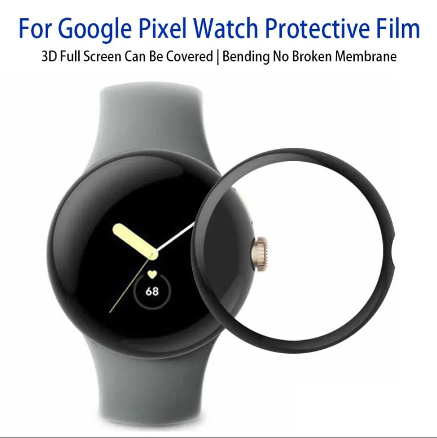 حامي أفلام شاشة الغلاف الكامل ثلاثي الأبعاد لـ Google Pixel Watch Pmma Soft Glass Glass Film