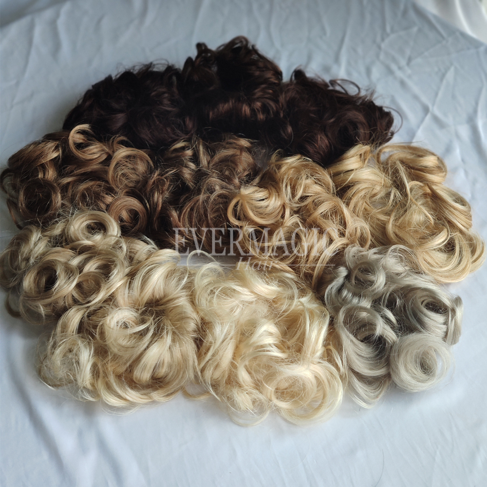 Evermagic Human Hair Hairtied Ladies Hairband Women Scrunchies Hair Bun For Girls Ladies Bag Gift Party