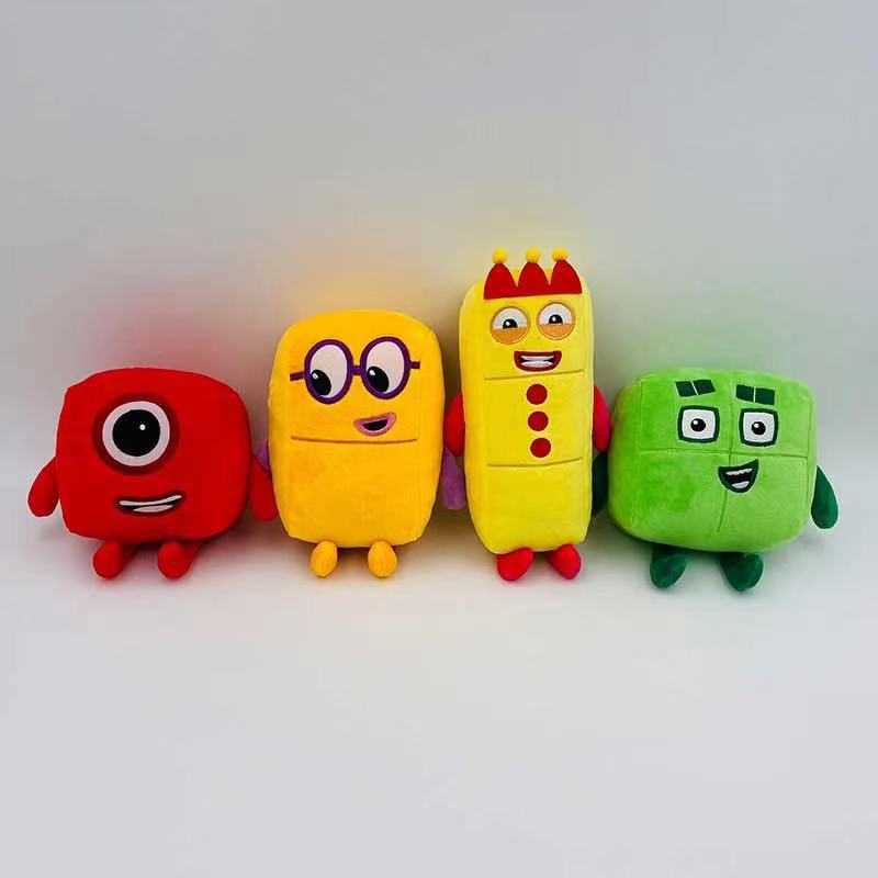 Fyllda plyschdjur 10stnummerblock Plush Toys Number Stuffed Dolls Movie TV Series Cartoon Education Toy Children Giftj230308