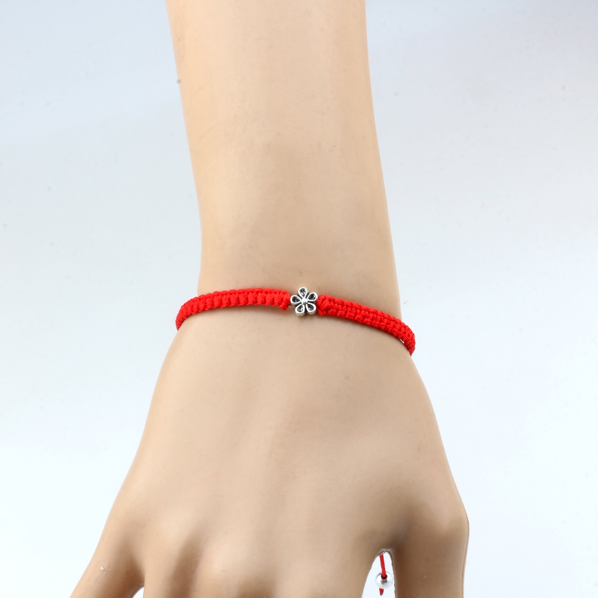 12st Ny Blomma flätat armband Lucky Red Color Threar Par Kedja handgjorda böner Bangles Pulsera smycken gåva till vän