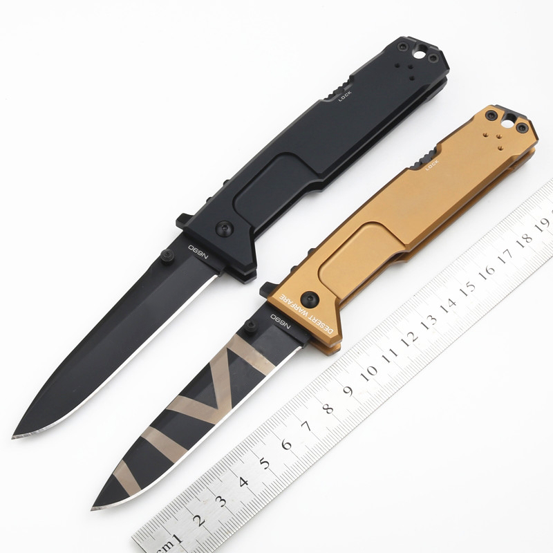 Nova chegada CK82 Nemesis Tactical dobring Knife N690 Titanium Coating Blade Aviation Aluminum Holdre