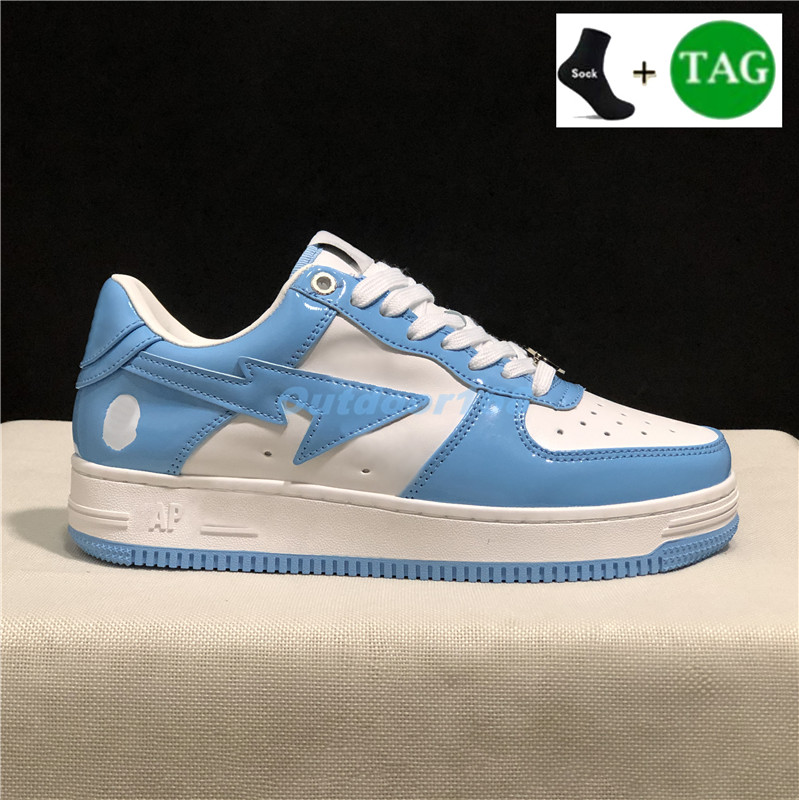 New Casual Shoes mens Sta Low sneakers Designer Nigo Bathing Apes womens platform shoes Grey Black Patent Leather Green White ABC Camo Blue men sneakers