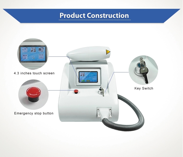 portable Q Switched ND YAG Laser hair removal 1064nm 532nm 1320nm tattoo removal machine eyebrow washing