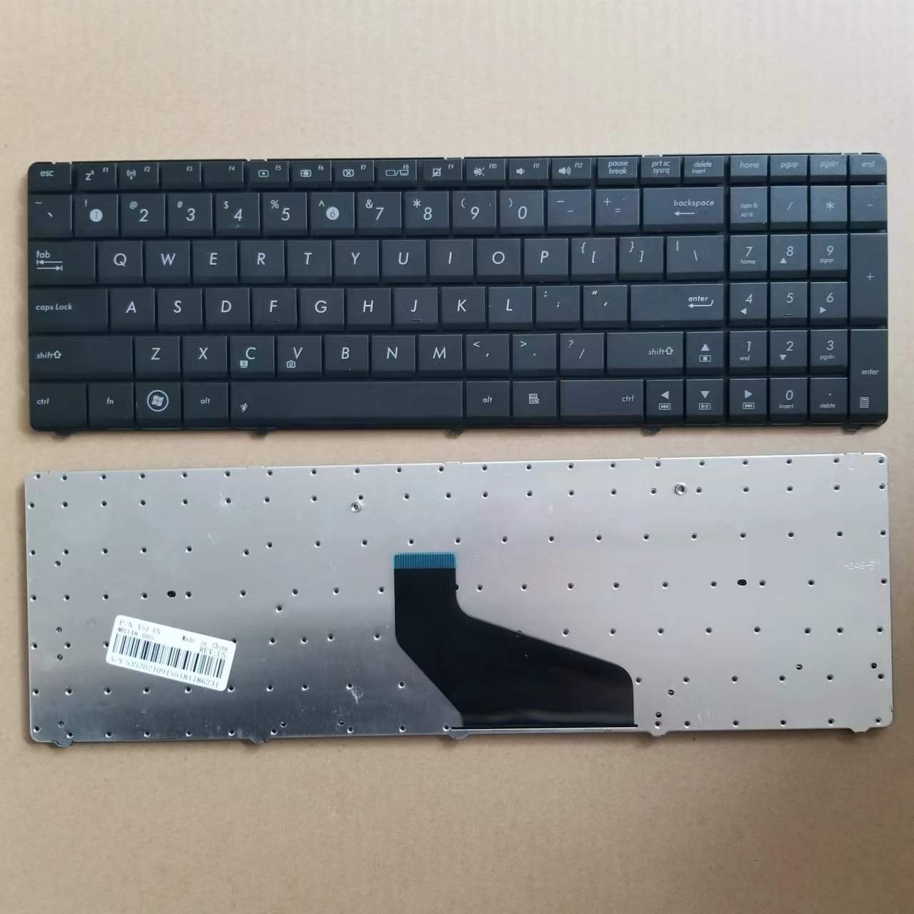 Laptoptoetsenbord voor ASUS X53U K53U K53B K53T X53B K73T X73B -serie Engelse Amerikaanse versie zwart