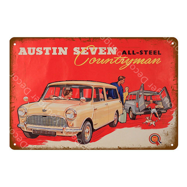 American Classic Car Art målning Tin Dekorativ lastbil Vintage Poster Metal Signs Tin Plack för Pub Bar Club Garage Hemdekor Väggkonstmålning Size 30x20cm W02