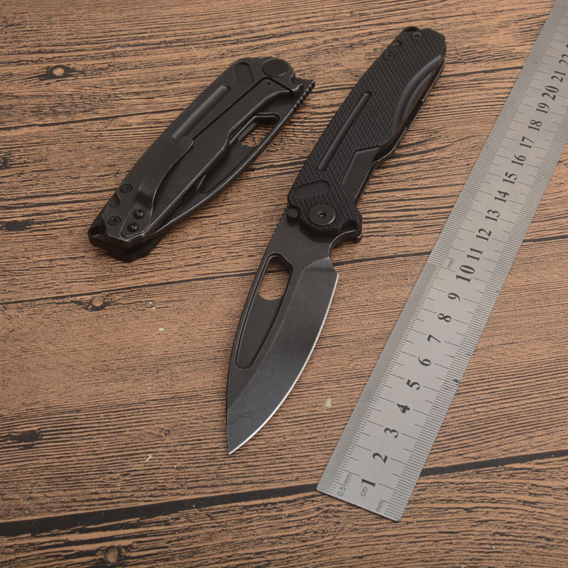 New Arrival G7301 Pocket Folding Knife D2 Stone Wash Blade G10 with Steel Handle Ball Bearing EDC Folder Knives Outdoor Camping Hiking Surviva Gear