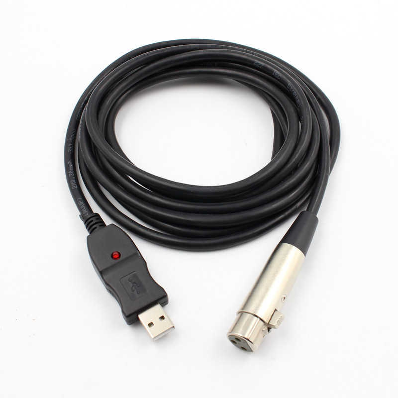 3M för anteckningsbok MAC 2019 Ny USB -mikrofon MIC Link Cable Adapter Male XLR Kvinnlig PC