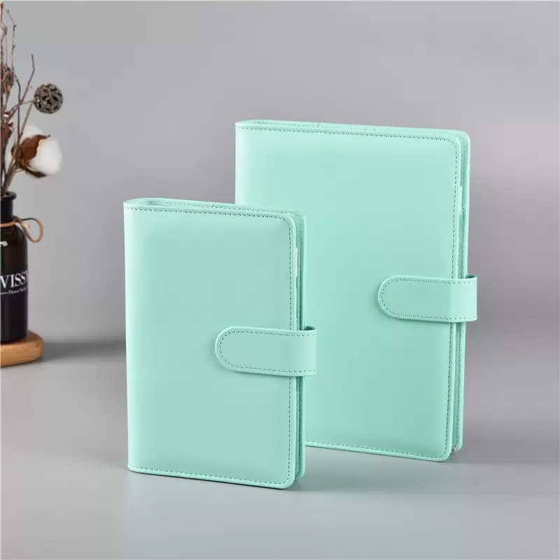 A6 PU Leather Notepads Waterproof Macarons Decorations Binder Hand Ledger Notebook Shell Loose-leaf Notepad Diary Budget Stationery Cover School Office