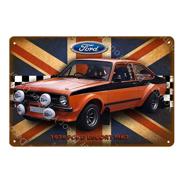 American Classic Car Art målning Tin Dekorativ lastbil Vintage Poster Metal Signs Tin Plack för Pub Bar Club Garage Hemdekor Väggkonstmålning Size 30x20cm W02