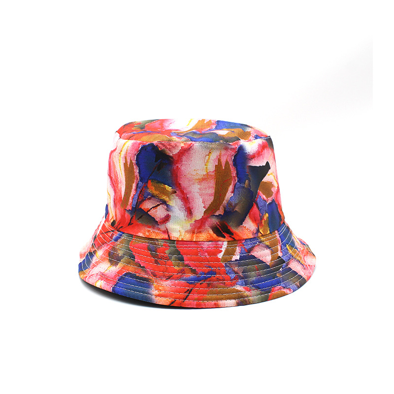 2023 Summer Bucket Hat Tie Dye Basin Hats reversible Fisherman Caps Women Men Beach Sunhat Outdoor Travel Sun Shade Cap