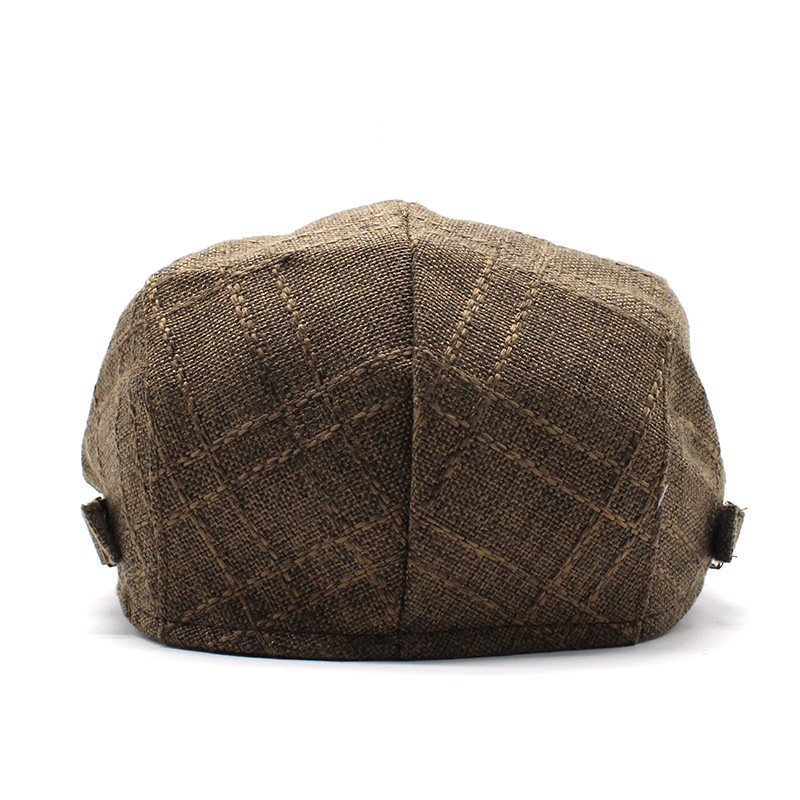 Kranten Beret retro casquette vrouwen mannen fahion plaid streep hoed ademende hoeden verstelbare pet lente zomer caps