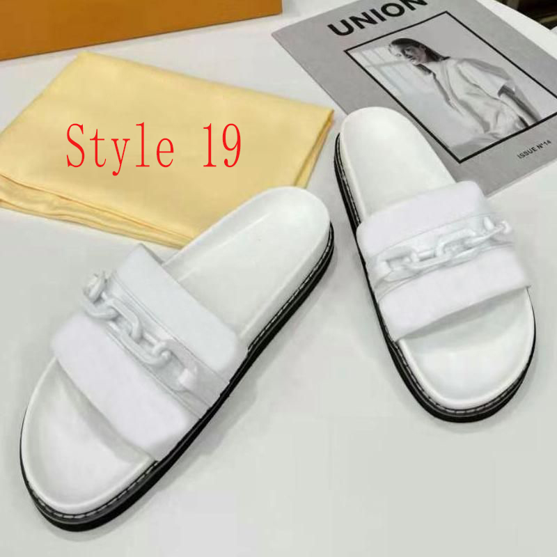 Cartoon slippers Designer shoes fashion Summer Beach slipper Lazy letter women shoes beach flops platform Lady SHoes Leather sandals size 35-41-42 us4-us11 With box