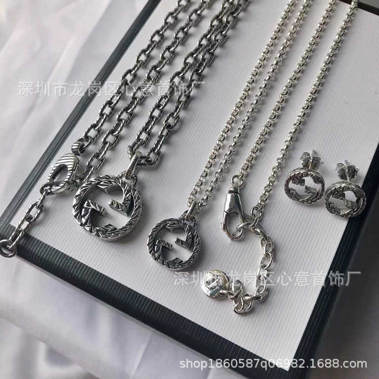 70% DI SCONTO 2023 Nuovi gioielli di moda di alta qualità di lusso collana in argento sterling Love Fearless 26 Catena a doppio colletto ad incastro Regalo uomini e donne