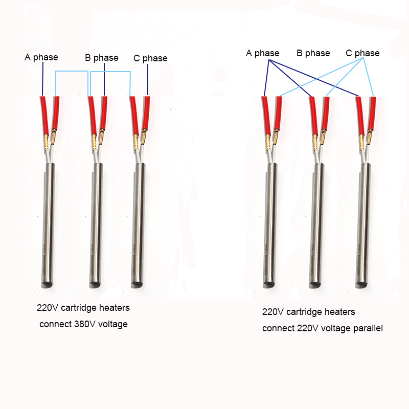 12.5mm*120/125/128/130/135mm 3D Printers Parts Cartridge Heater Mould Single End Wired Cartridges 370W/390W/400W/420W 220V