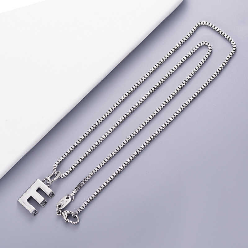 High-quality luxury jewelry same silver 26 English E Necklace version