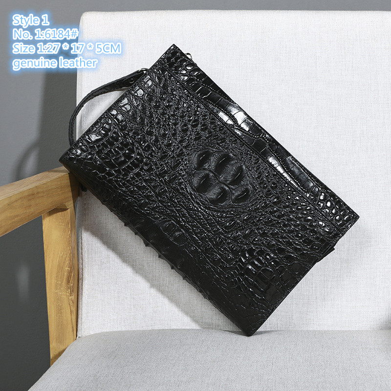 Fabryczne hurtowe męskie torby na ramię 4 style pierwsza warstwa Cowhide Business Clutch Worka Krokodyla Moda Koperta Monety Moneta Tourse ręcznie robiony skórzany portfel