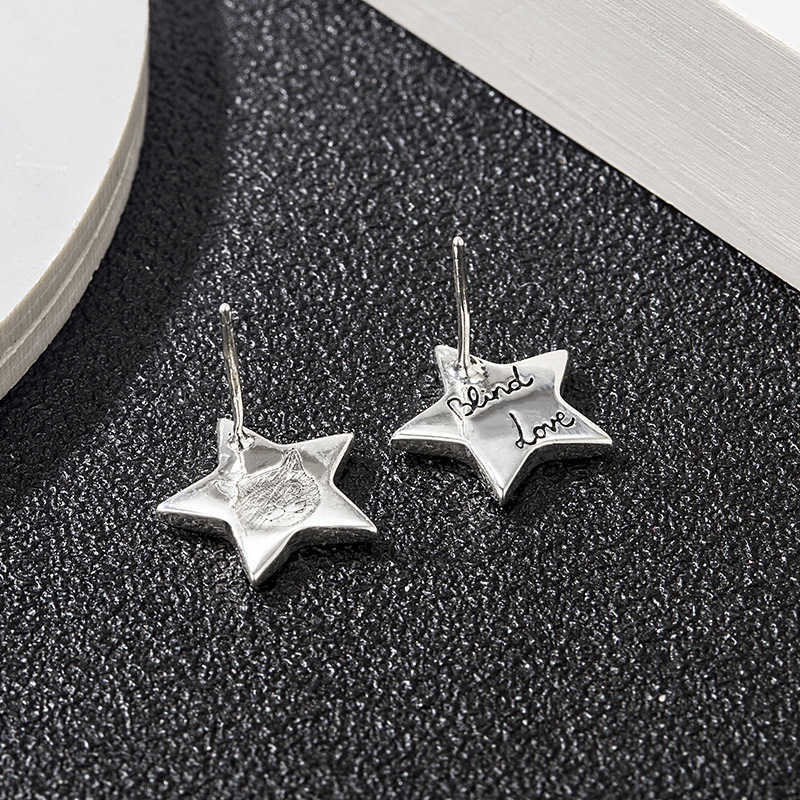 70% OFF 2023 New Luxury High Quality Fashion Jewelry for fearless kitten five pointed star Sterling Silver Trend male and female couple Earrings