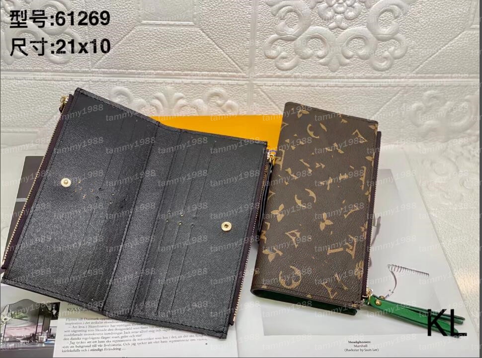 Wielokolorowe białe portfele posiadacze długi portfel portmonetka torby od projektantów etui na karty Zippy Clemence Unsex luksusowi projektanci portmonetki portfele torebka