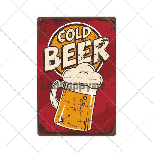 Beer Metal Sign Club Poster Plaque Plate Målning Vintage Bar Pub Wall Decoration Home Decor 30x20cm W03