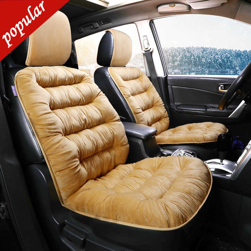New Artificial Plush Car Seats Cover Front Car Seat Cushion Comfortable Protection Pad Winter Warm Car Chair Mat Universal Winter Car Interior Accessories