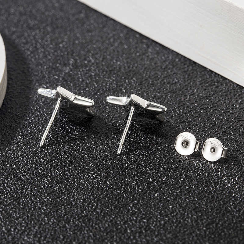 70% OFF 2023 New Luxury High Quality Fashion Jewelry for fearless kitten five pointed star Sterling Silver Trend male and female couple Earrings