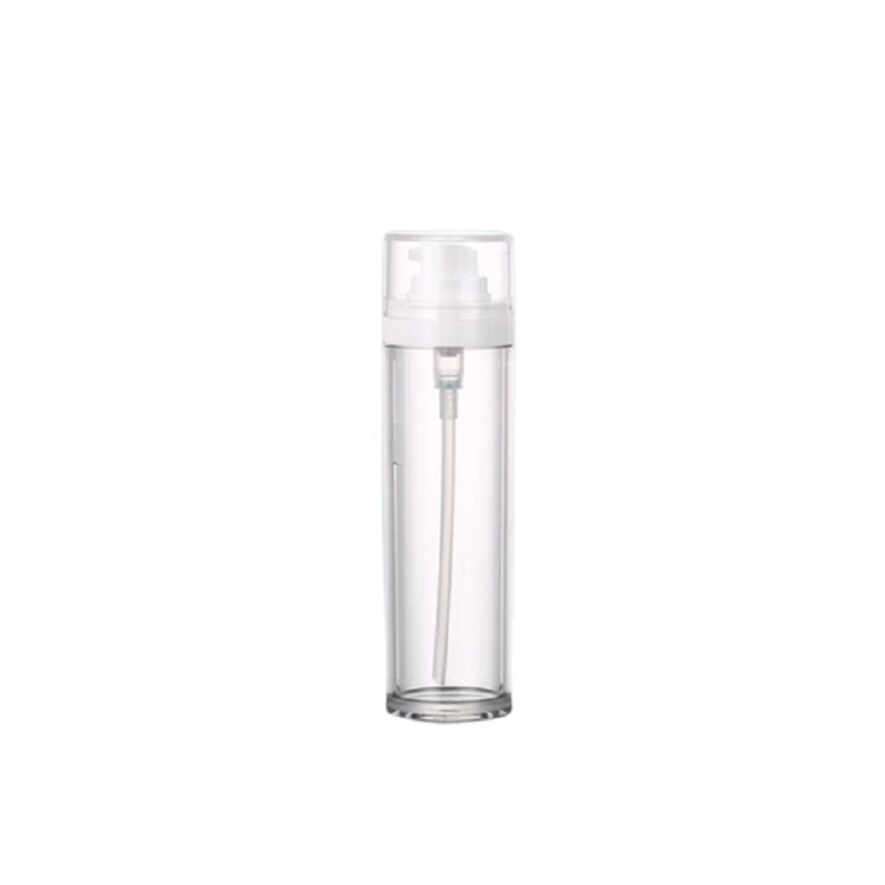 Emballage Bouteille en plastique transparent vide PET 50 ml 80 ml 100 ml Pompe de presse à lotion Spary blanche avec couvercle Conteneur d'emballage cosmétique portable rechargeable