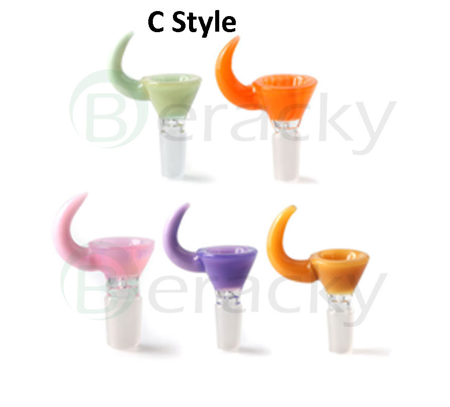 5 estilos wig wag lagarto tigela de vidro fumante nos cor 14 mm 18mm bong tigela macho tigela tigela de vidro cozinheiro para quartzo banger unhas de vidro bongs de água