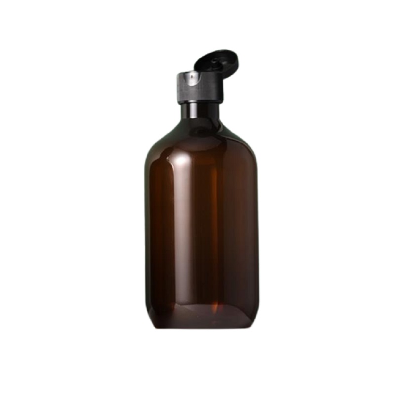 300 ml 400 ml 500 ml Pusta plastikowa przezroczystą brązową butelkę czarną okładkę przekładającą opakowanie kosmetyczne pojemnik przenośny