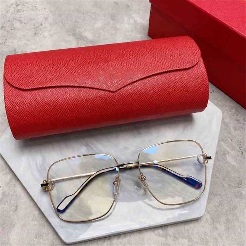 2024 Top Designers Designer de luxe masculin des lunettes de soleil pour femmes Version de mode personnalisées Frame Metal Large Square Flat Lens peuvent être assorties avec Degreeskajia