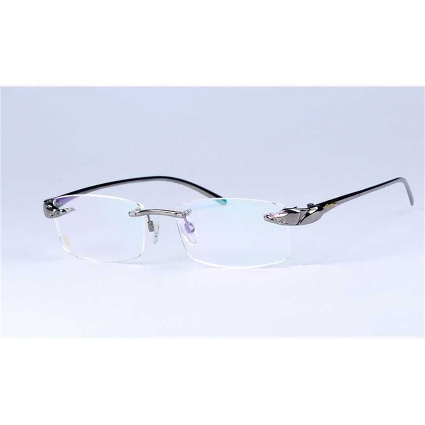 2024年10％オフ高級デザイナーNew Men's and Women's Sungrasses 20％オフトレンドエンドUltra Light Pure Titanium Leopard Head 0875 Less Business Flat Myopia Glasses Framekajia