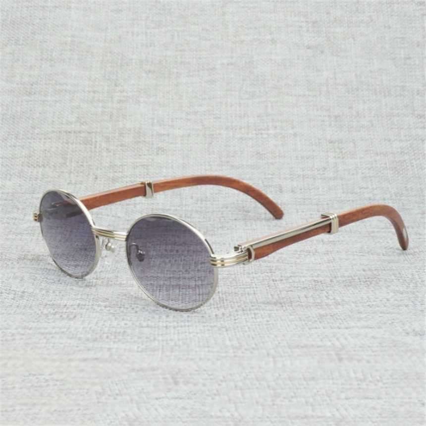 2024 Luxe designer Dames Zonnebril Vintage Zwart Wit Buffalo Horn Men Natural Wood Clear Glazen Kader Vrouwen buiten bril