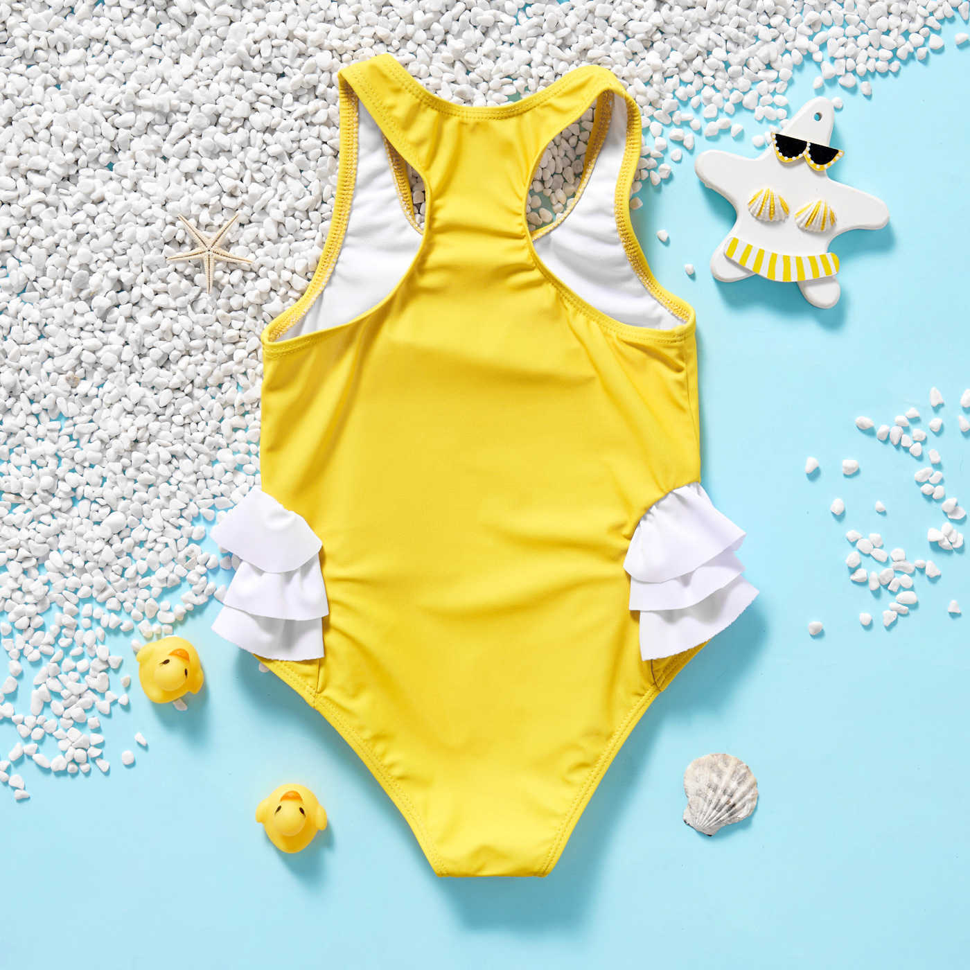 Einteiler, 1–6 Jahre, Kleinkind-Baby-Badeanzug, einteiliger Mädchen-Badeanzug, niedliche Kinder-Badebekleidung, Schwimm-Outfit für Kinder, Strandkleidung