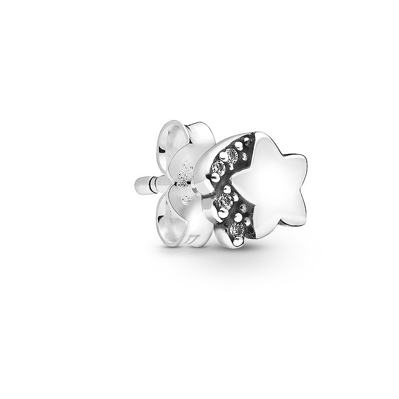 2023 Boucles d'oreilles Pandora en argent sterling pour femmes Boucles d'oreilles série E Notes de style unique Boucles d'oreilles tempérament polyvalentes