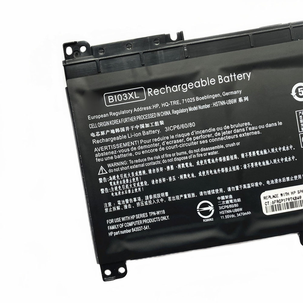 Tablet PC Batteries BI03XL Laptop Battery för HP Pavilion X360 13-U Seres 844203-850 844203-855 HSTNN-UB6W TPN-W118 HSTNN-LB7P