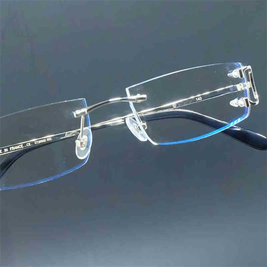 2024 Luxe designer Men's Luxury Designer Dames Zonnebril Clear Eye Glazen Men Randloze transparant herenmerk Optisch frame Computer Eyewear Glass Frameskajia