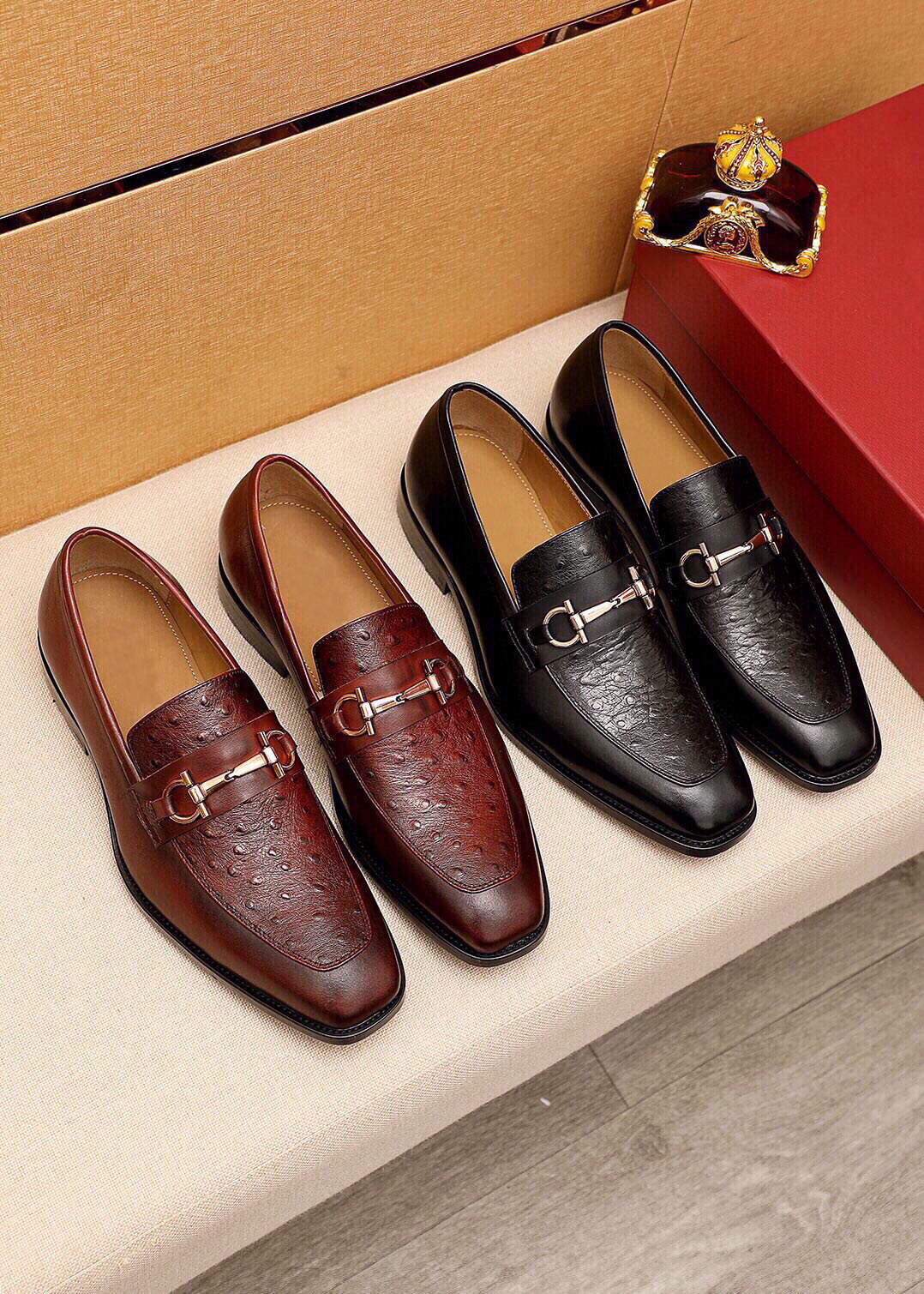 2023 Mens Dress Shoes Formal Masculino Genuine Leather Elegant Suit Designer Flats Men's Brand Casual Office Loafers Size 38-47