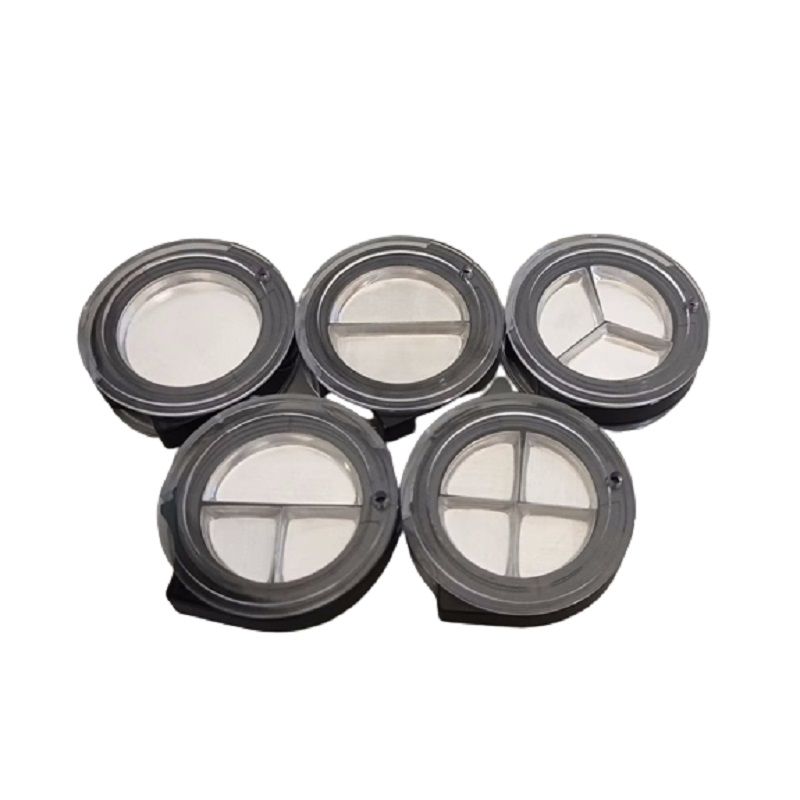 26,3 mm leerer Kunststoff -Make -up -Rouge -Lippenstift -Box Kosmetische Verpackungsbehälter weiß schwarz klare runde Seite öffnen Lidschattenpulver Hülle