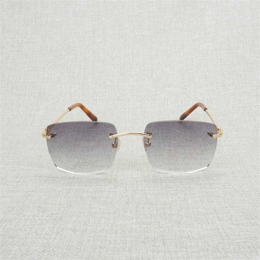 2024 Designer de luxe masculin Lunettes de soleil pour femmes vintage Menles sans montée en métal Frame carrée CEPEUR