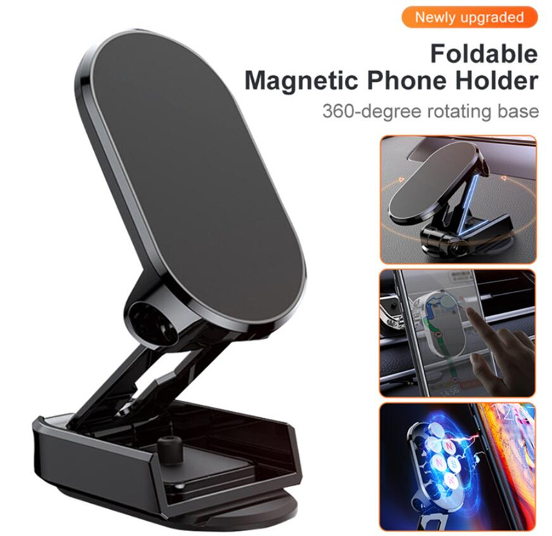 Magnetisk biltelefonhållare Magnet Mount Mobile Mobiltelefonstativ GPS -stöd för iPhone 14 13 12 Xiaomi Huawei Samsung S21 S20 360 grad