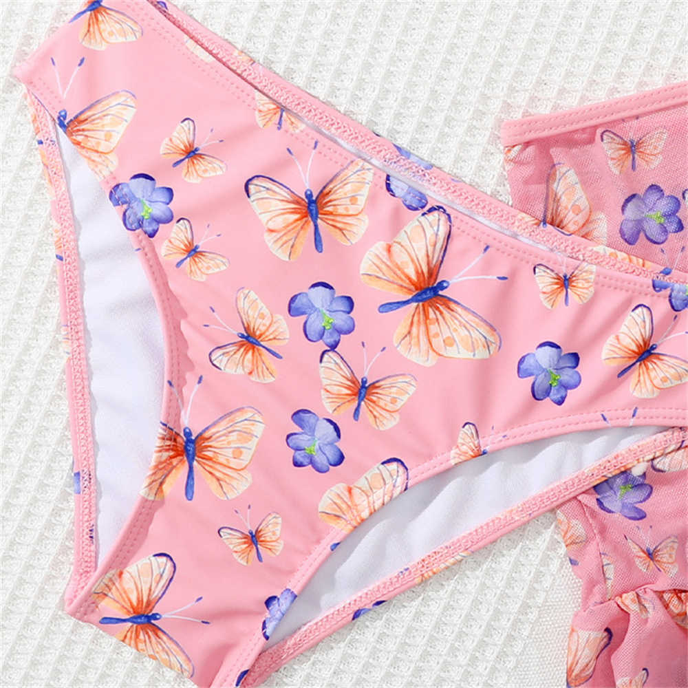 Een Stukken 3 STUKS Zomer Meisjes Kinderen Badpak Kant Deco Print Kind Kids Bikini Set Baby Meisje Badmode baden Rok Komen