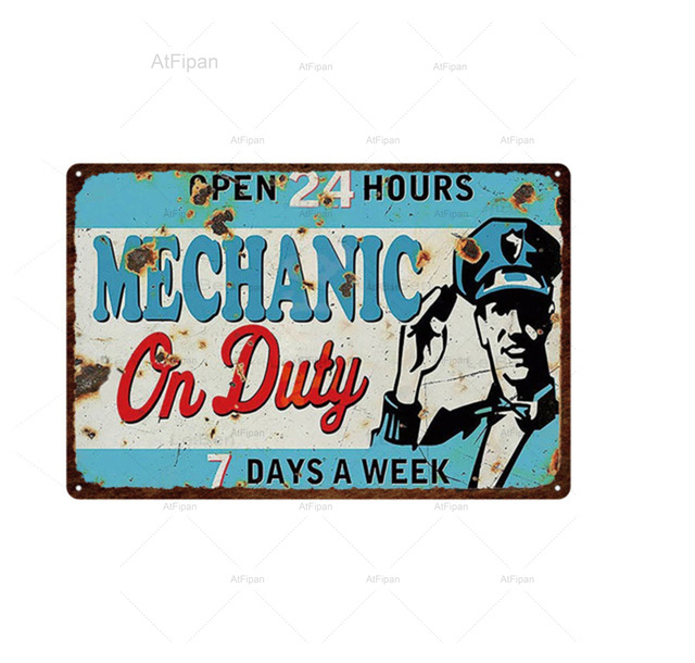 Motor Oil Tin Sign Garage Wall Decor Vintage Rusted Route66 Metal Signs Motorycycle Club Repairing Shop Plaque Murale Décoration personnalisée Art Decor 30X20CM w01