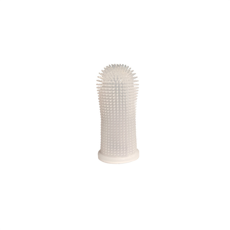 Brosse à dents en Silicone pour animaux de compagnie, toilettage pour chat, chiot, doigt de chat